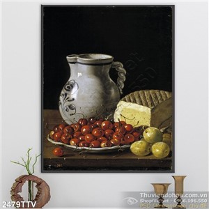 Tranh tĩnh vật hoa quả sơn dầu độc đáo