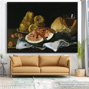 Tranh tĩnh vật hoa quả sơn dầu nghệ thuật
