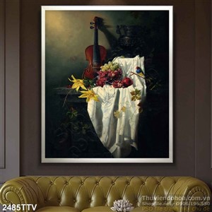 Tranh tĩnh vật hoa quả sơn dầu nghệ thuật đẹp