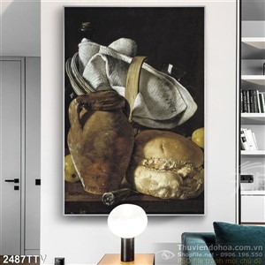 Tranh tĩnh vật hoa quả sơn dầu nghệ thuật đẹp