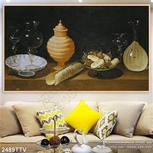 Tranh tĩnh vật hoa quả sơn dầu trang trí độc đáo