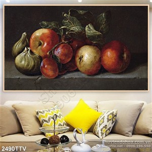 Tranh tĩnh vật hoa quả sơn dầu độc đáo