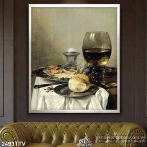 Tranh tĩnh vật hoa quả sơn dầu độc đáo