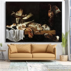 Tranh tĩnh vật hoa quả sơn dầu nghệ thuật