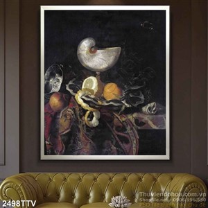 Tranh tĩnh vật hoa quả sơn dầu trang trí đẹp