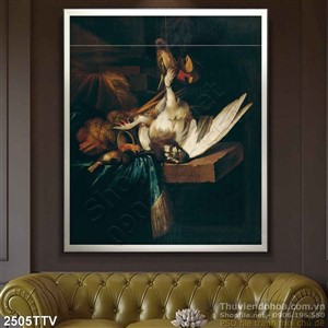 Tranh tĩnh vật hoa quả sơn dầu treo tường