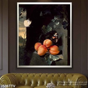 Tranh tĩnh vật hoa quả sơn dầu trang trí đẹp
