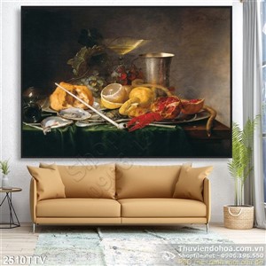 Tranh tĩnh vật hoa quả sơn dầu trang trí đẹp