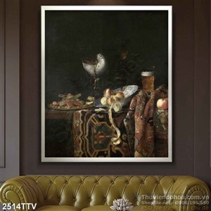 Tranh tĩnh vật hoa quả sơn dầu treo tường đẹp