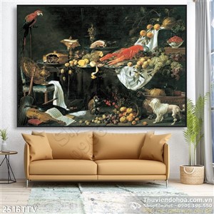 Tranh tĩnh vật hoa quả sơn dầu trang trí đẹp