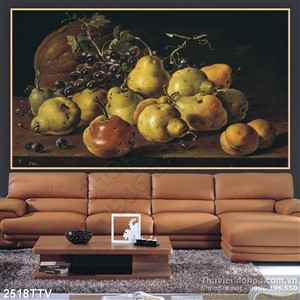 Tranh tĩnh vật hoa quả sơn dầu trang trí đẹp