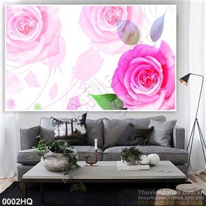 Tranh hoa lá hoa hồng