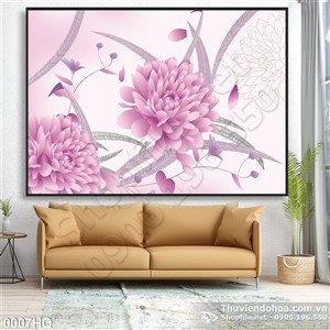 Tranh hoa lá dán tường đẹp
