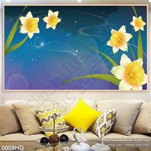 Tranh hoa lá dán tường đẹp