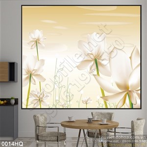 Tranh hoa lá hoa sen