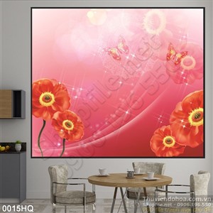 Tranh hoa lá giấy dán tường