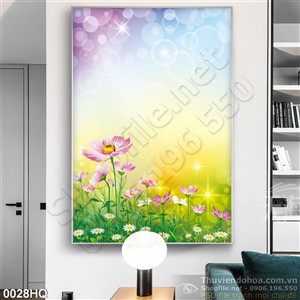 Tranh hoa lá treo tường độc đáo