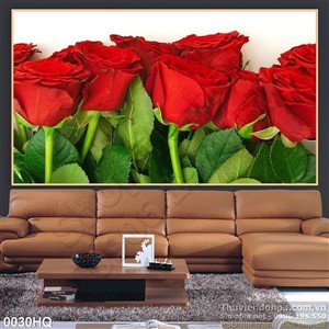 Tranh hoa lá hoa hồng