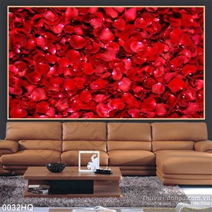 Tranh hoa lá hoa hồng đẹp