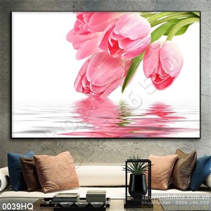 Tranh hoa lá hoa tulip