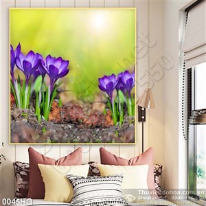 Tranh hoa lá trang trí nghệ thuật