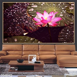 Tranh hoa lá hoa sen