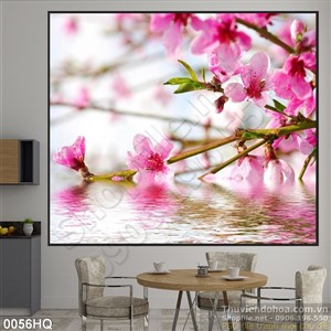 Tranh hoa lá hoa đào