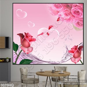 Tranh hoa hồng trang trí đẹp