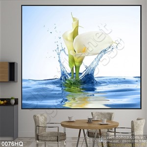 Tranh hoa Vân môn treo tường đẹp