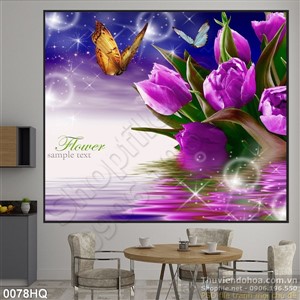 Tranh hoa tulip trang trí đẹp