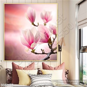 Tranh hoa sứ treo tường phòng khách