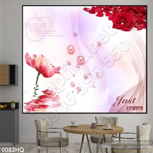 Tranh hoa treo tường phòng ngủ