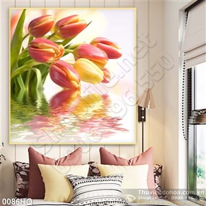 Tranh hoa tulip đẹp