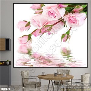 Tranh hoa hồng trang trí đẹp