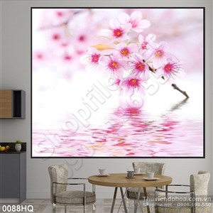 Tranh hoa đào nghệ thuật