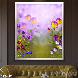 Tranh hoa lá dán tường đẹp