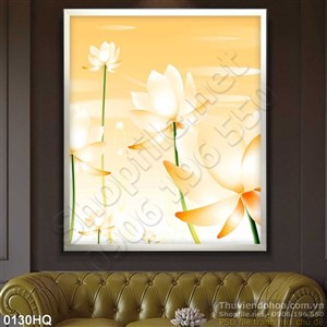 Tranh hoa sen trang trí nền đẹp