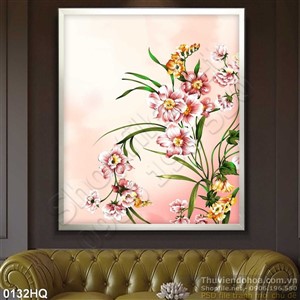 Tranh hoa lá trang trí đẹp
