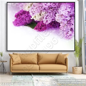 Tranh hoa lá dán tường phòng ngủ