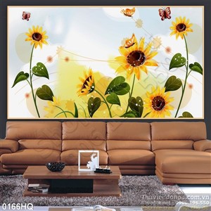 Tranh hoa mặt trời trang trí