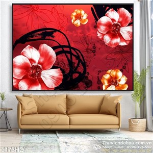 Tranh hoa lá dán tường đẹp