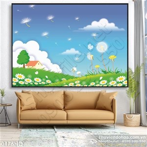 Tranh hoa lá trang trí phòng ngủ