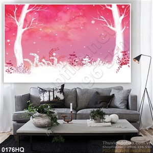 Tranh hoa lá dán tường đẹp