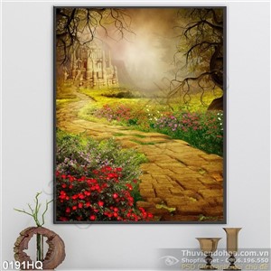 Tranh hoa lá treo tường phòng khách