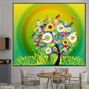 Tranh hoa lá trang trí tường đẹp