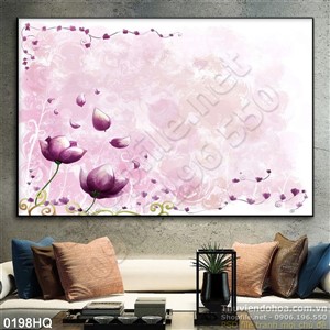 Tranh hoa lá trang trí treo tường