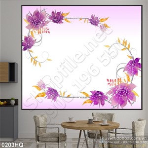 Tranh hoa lá trang trí dán tường