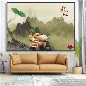 Tranh hoa lá nghệ thuật đẹp