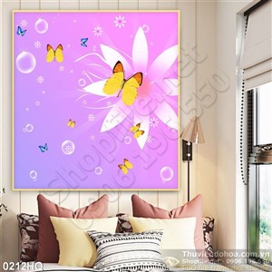 Tranh hoa lá trang trí đẹp