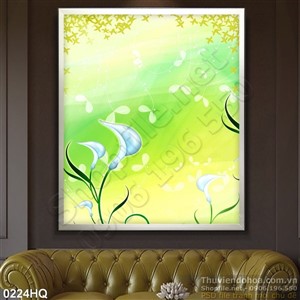 Tranh hoa lá trang trí đẹp